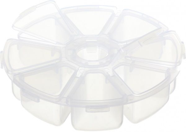 Ємність пластикова кругла для зберігання 8 відділів 1 комплектів 1 шт.