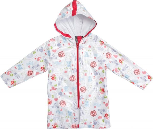 Дождевик Drydope Зверушки р.140 белый с принтом 020-в/д4 