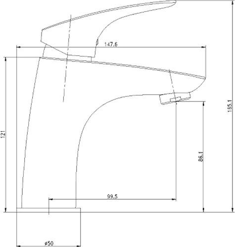 Смеситель для умывальника Deante Lavender BCY 021M