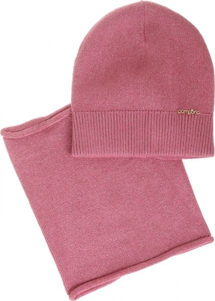 Комплект шапка + снуд Pompona для дівчаток р.52-54 пудровий 20 Z P 51 k 