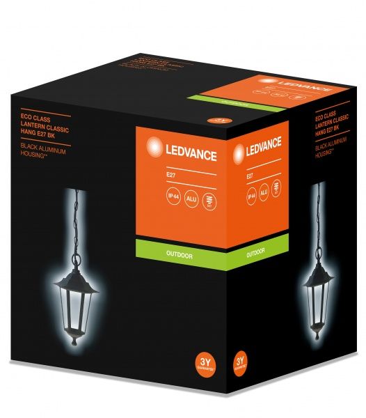 Светильник подвесной Ledvance Lantern Classic Hang E27 60 Вт IP44 черный 