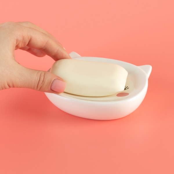 Мыльница Cute Cat BA-20 White