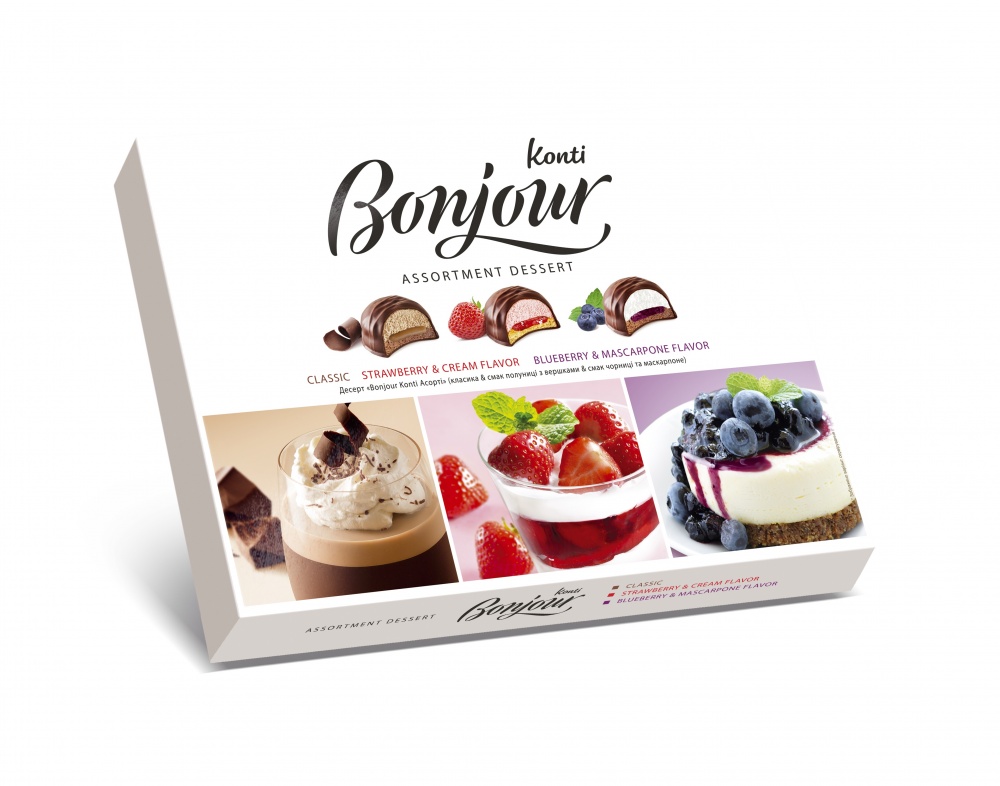 Десерт КОНТІ «Bonjour Асорті» 348 г