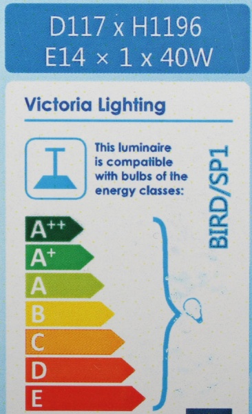 Люстра подвесная Victoria Lighting 1x40 Вт E14 золотой 