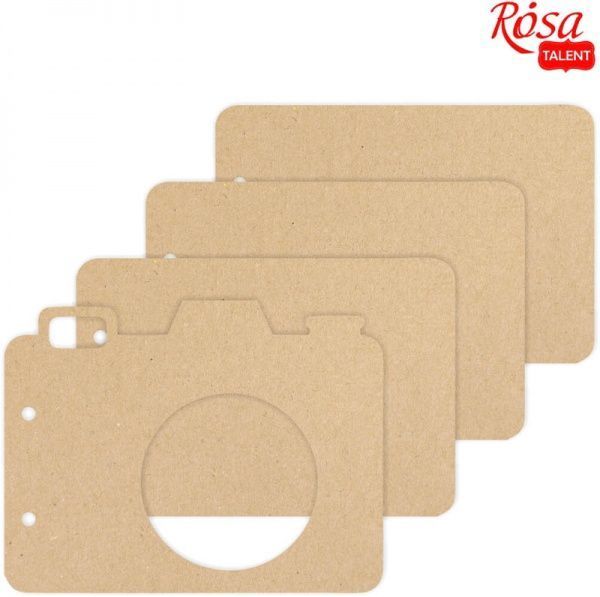 Заготовка для альбома «Фотоаппарат» 22x17 см 4 шт. Rosa Talent