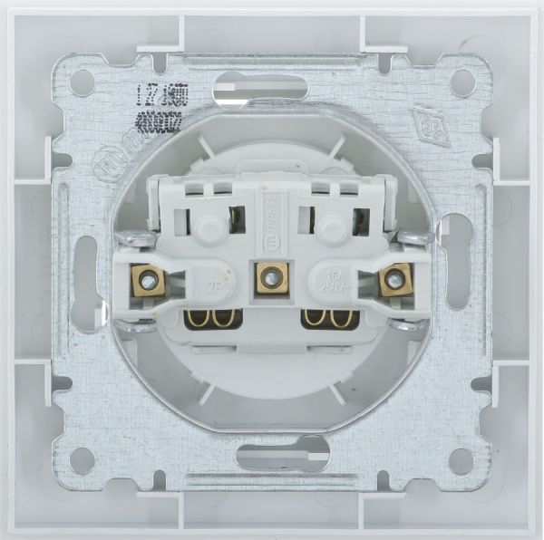 Розетка без заземления Makel Karea 00 без шторок без крышки белый