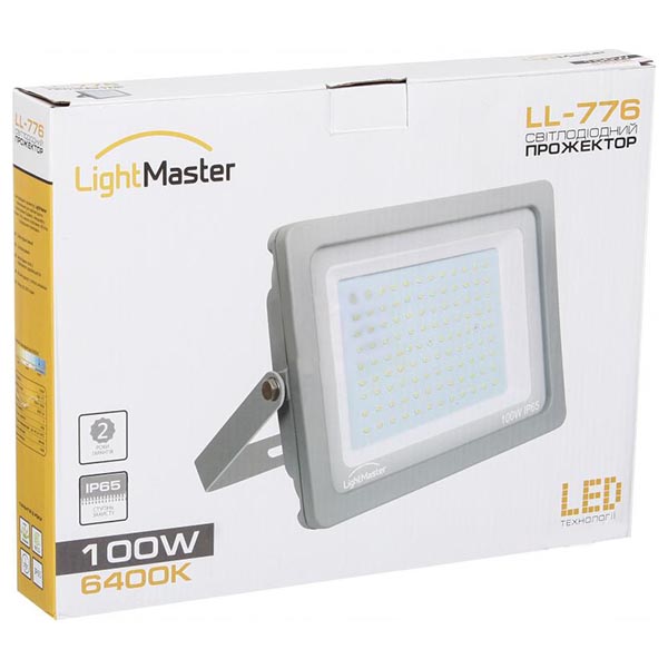 Прожектор LED LightMaster LL-776 100 Вт 6400K сiрий