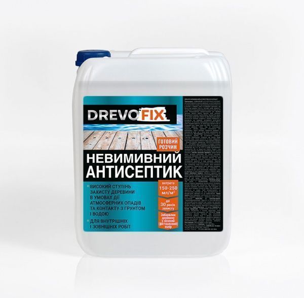 Антисептик DrevoFix несмываемый готовый состав зеленый мат 5 л