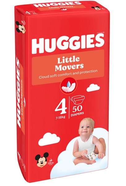 Подгузники Huggies Little Movers (4) 7-18 кг 50 шт.