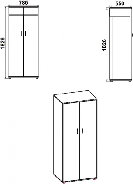 Шафа Компаніт 2 горіх 