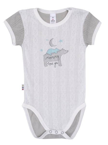Боди детское для мальчика ТМ Софія Медвежонок и мама р.62 серый 351162 