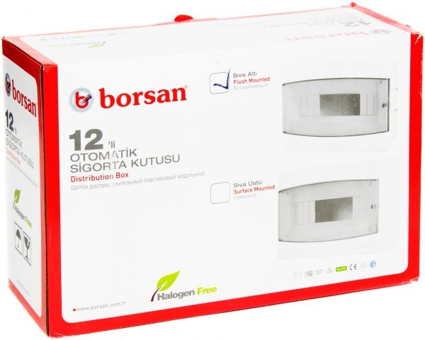 Щиток пластиковый Borsan на 12 модулей внутренний BR 807