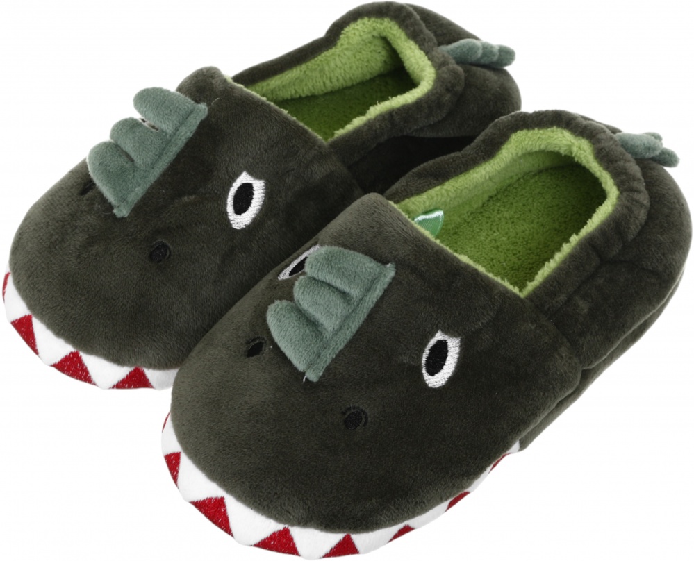 Тапочки для мальчиков HW с аркой Крокодил р.26-27 зеленый NULL