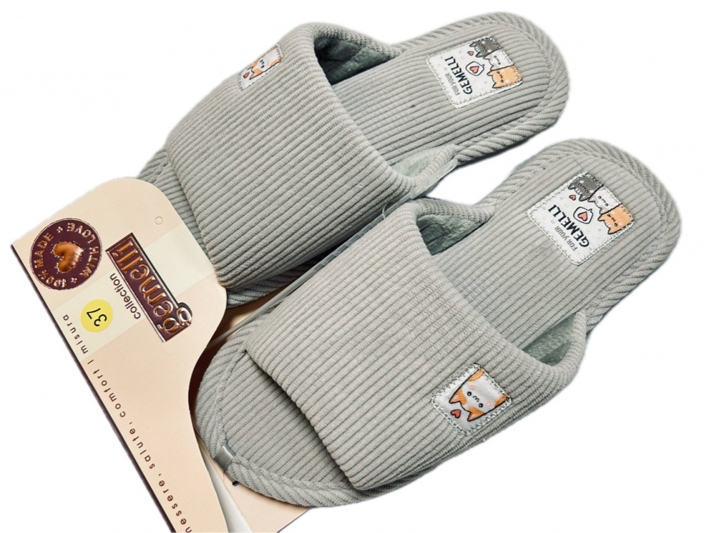 Тапки домашние Gemelli ЛЮСИ 1 р.36 серый