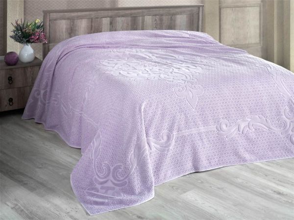 Простынь махровая Foli 200x220 см лиловый Arya 