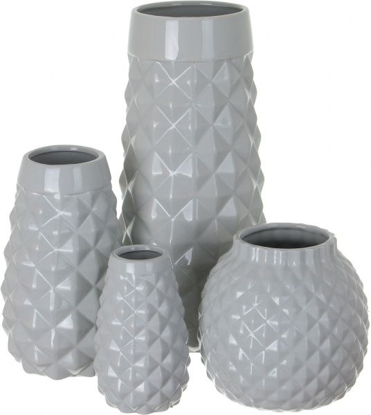 Ваза керамическая серая JOL16038-1 15х34,5 см Herisson