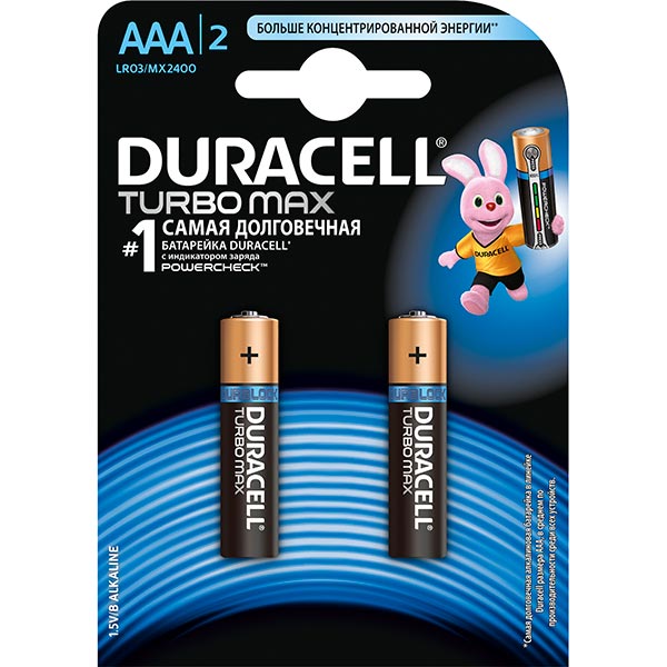 Батарейка Duracell LR03 MX2400 BLD Turbo 2 шт