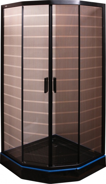 Душевая кабина EGO WAVE BLACK 900х900х1950 мм