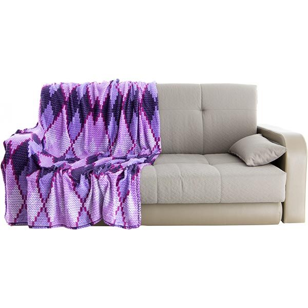 Плед микрофибра Underprice Ромб фиолетовый 160x200 см