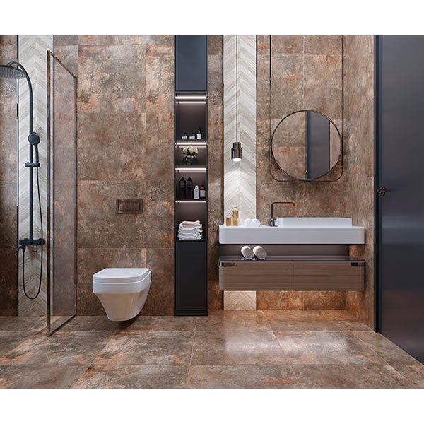 Плитка Golden Tile Metallica коричневий 787630 30x60 