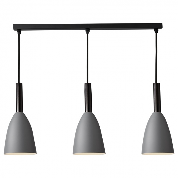 Світильник підвісний Hopfen BELL FM 3x40 Вт Е27 сірий 