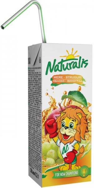 Нектар Naturalis яблучно-виноградний 0,2л 