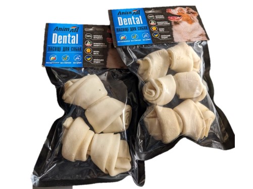 Ласощі AnimAll Дентал кістка мюнхенська вузлова 80 г