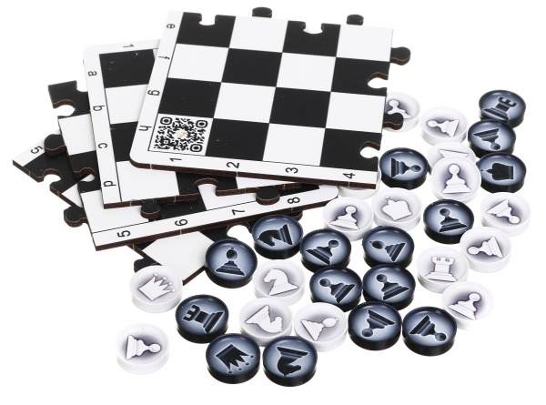 Игровой набор Шахматы и шашки пазл 2 в 1 200х200 мм