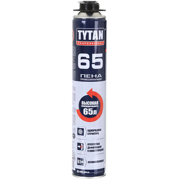Пена монтажная Tytan PRO 65, 2+1 750 мл