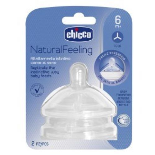 Соска Chicco Natural Feeling для каші 6м+ (2 шт./уп.)