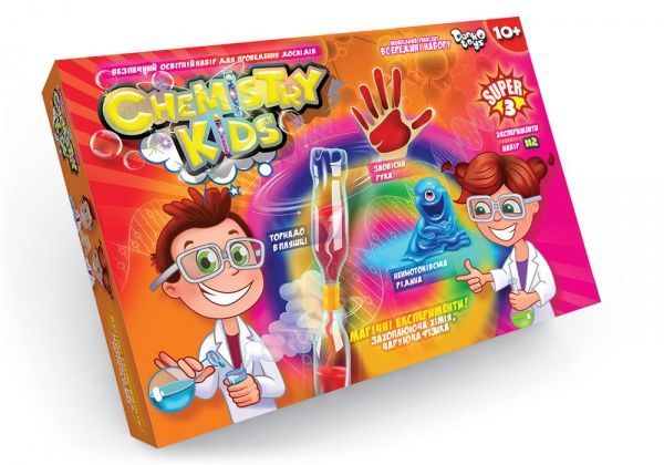 Набор для опытов Danko Toys CHEMISTRY KIDS эконом укр. (8) в ассортименте CHK-02-01U,02U,03U,0
