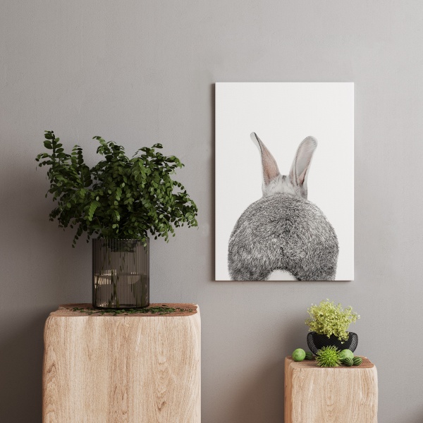 Картина на холсте Зайка з хвостиком 50x70 см WS Holst 14082211 
