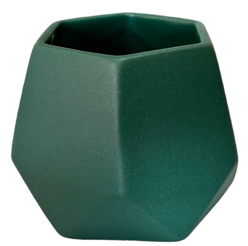 Горщик керамічний Оріана-Запоріжкераміка для сукулентів №2 фігурний 0,35 л смарагдовий (074-2-009)