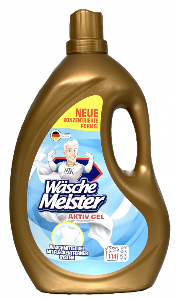 Гель для машинной и ручной стирки WАSCHE MEISTER AKTIVE GEL 4 л