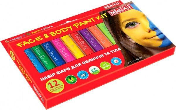 Набор красок для лица и тела в форме карандаша 12 цветов MX60175