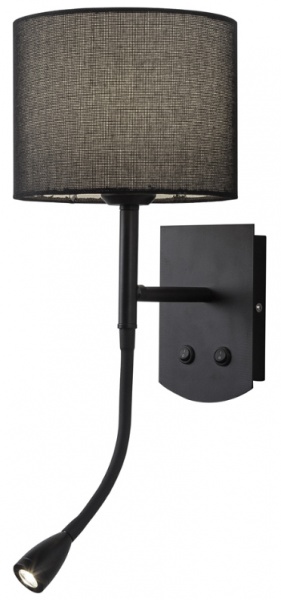 Бра Victoria Lighting Haven/AP2 с подсветкой 1x60 Вт E14 черный 