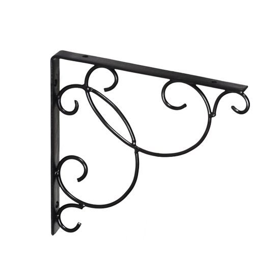 Держатель для полок REI черная ковка 300х250 мм