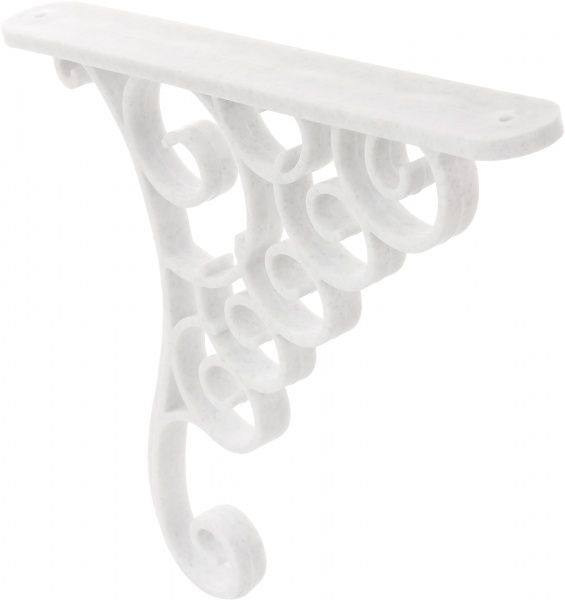 Кронштейн декоративный Алеана Акант белый флок 112098 19х3x23 см 