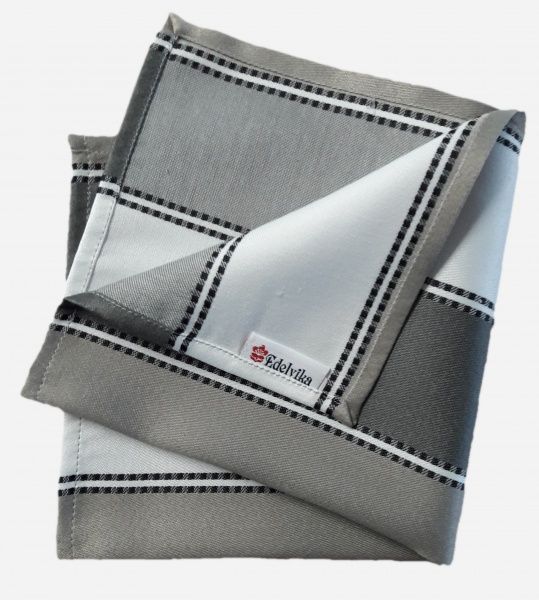 Серветка Едельвіка Затишок 524-19/00 смужка 40x40 см сірий 