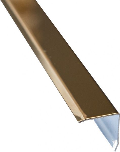 Профиль L-образный нержавеющая сталь 20 мм 2,7 м серебро глянец 