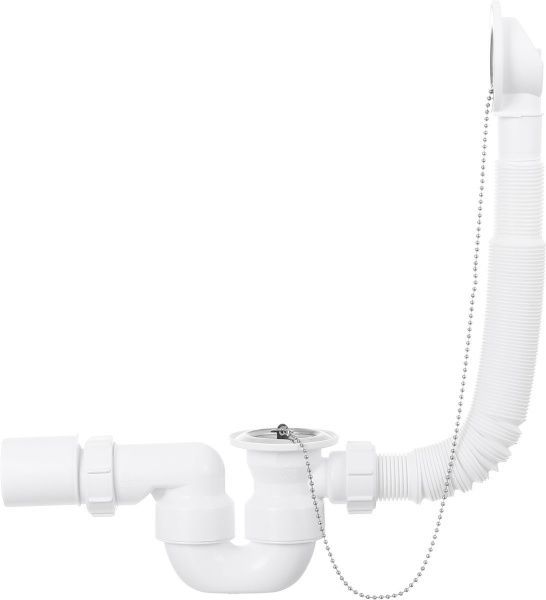 Сифон для ванни McAlpine з гумовою пробкою HC-30 ЕХ