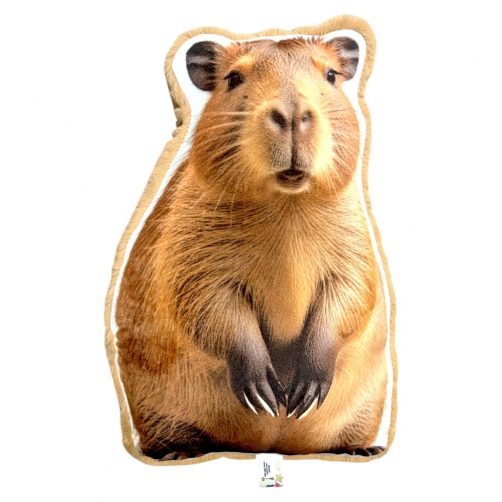 Подушка-обнимашка Капибара 27x43 см бежевый