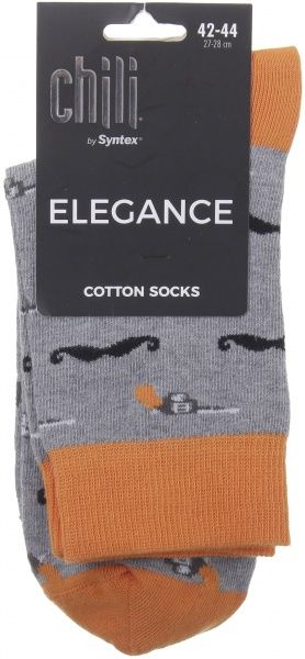 Шкарпетки чоловічі CHILI ELEGANCE 163 р. 27 сірий 