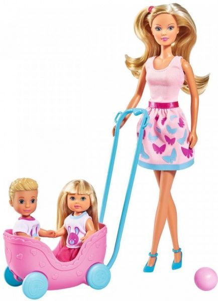 Кукольный набор Simba Steffi & Evi Love Прогулка двойни Штеффи, Эви и Тимми