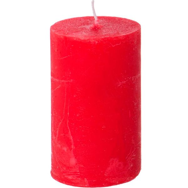 Свеча Цилиндр Рустик C5510-125 100 мм красная