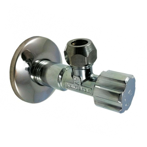 Кран вентильний Albertoni кутовий 1/2х3/8 з цангою