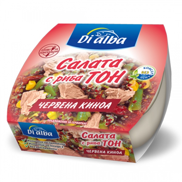 Салат Di Alba Тунец с красной киноа 160 г