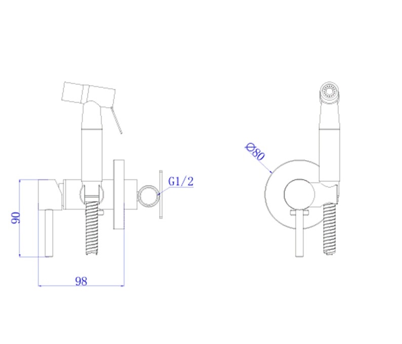 Смеситель ScandiSPA Vali с гигиеническим душем хром