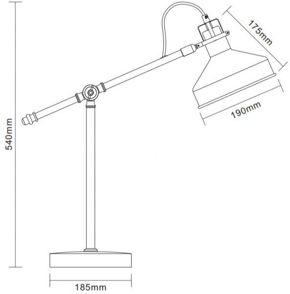 Настільна лампа декоративна Camelion Amsterdam KD-425 С71 1x40 Вт E27 білий/хром 