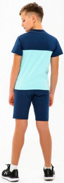 Футболка для хлопчика Smil 110552 р.134 сіро-синій 